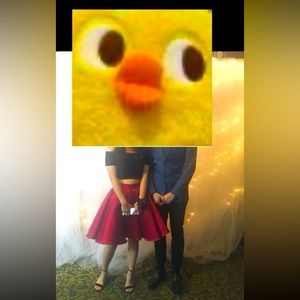 Formal black crop top and maroon shirt size XS